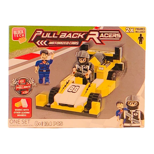 41791 - Block Tech Pull Back Race Car for Kids High-Speed Adventure Toy with Imaginative Play Features |GR-33|