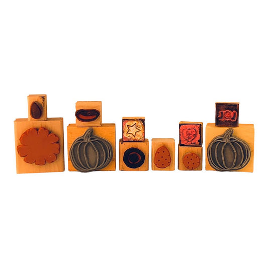 41817 - 11 Asst Wood Block Stamps - [BS-33]