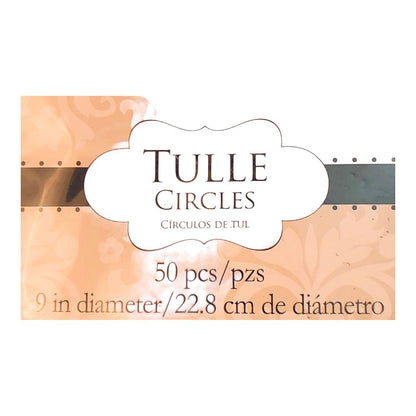 41827 - 9" 50 pc Black Tulle Circles - [H-49 & H-56]
