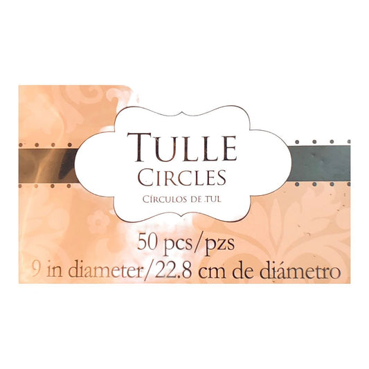 41827 - 9" 50 pc Black Tulle Circles - [H-49 & H-56]