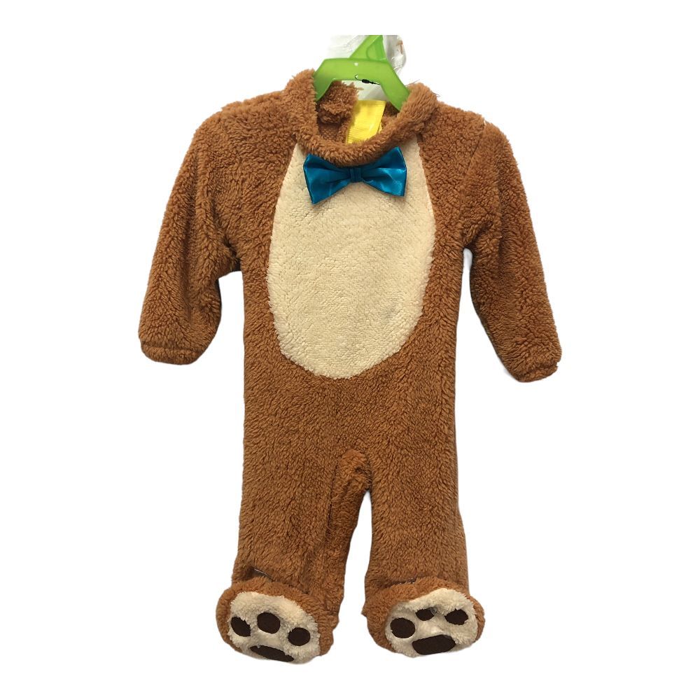 41851 - Cozy Plush Baby Brown Bear Hooded One-Piece Infant Outfit for 6-12 Months |BHA-9|
