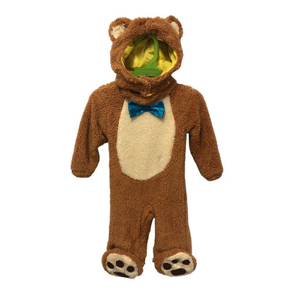 41851 - Cozy Plush Baby Brown Bear Hooded One-Piece Infant Outfit for 6-12 Months |BHA-9|