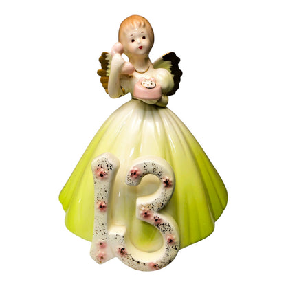 41875 - Charming Josef Birthday Girl 13 Inch Yellow Figurine for Elegant Home Decor