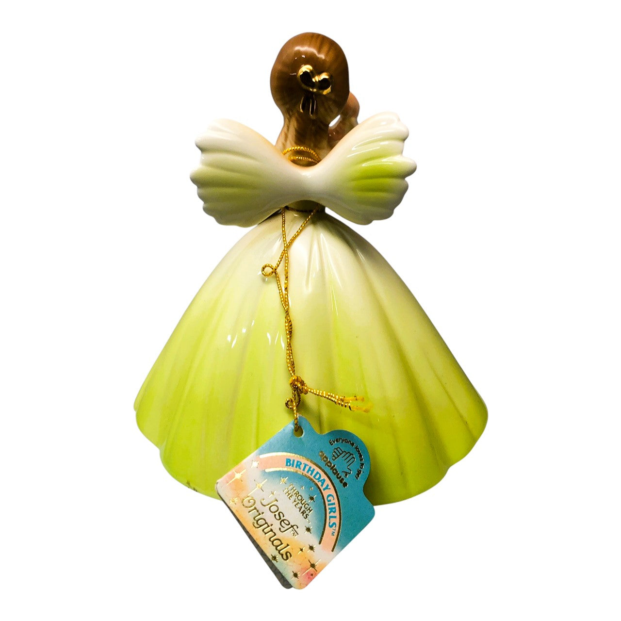 41875 - Charming Josef Birthday Girl 13 Inch Yellow Figurine for Elegant Home Decor