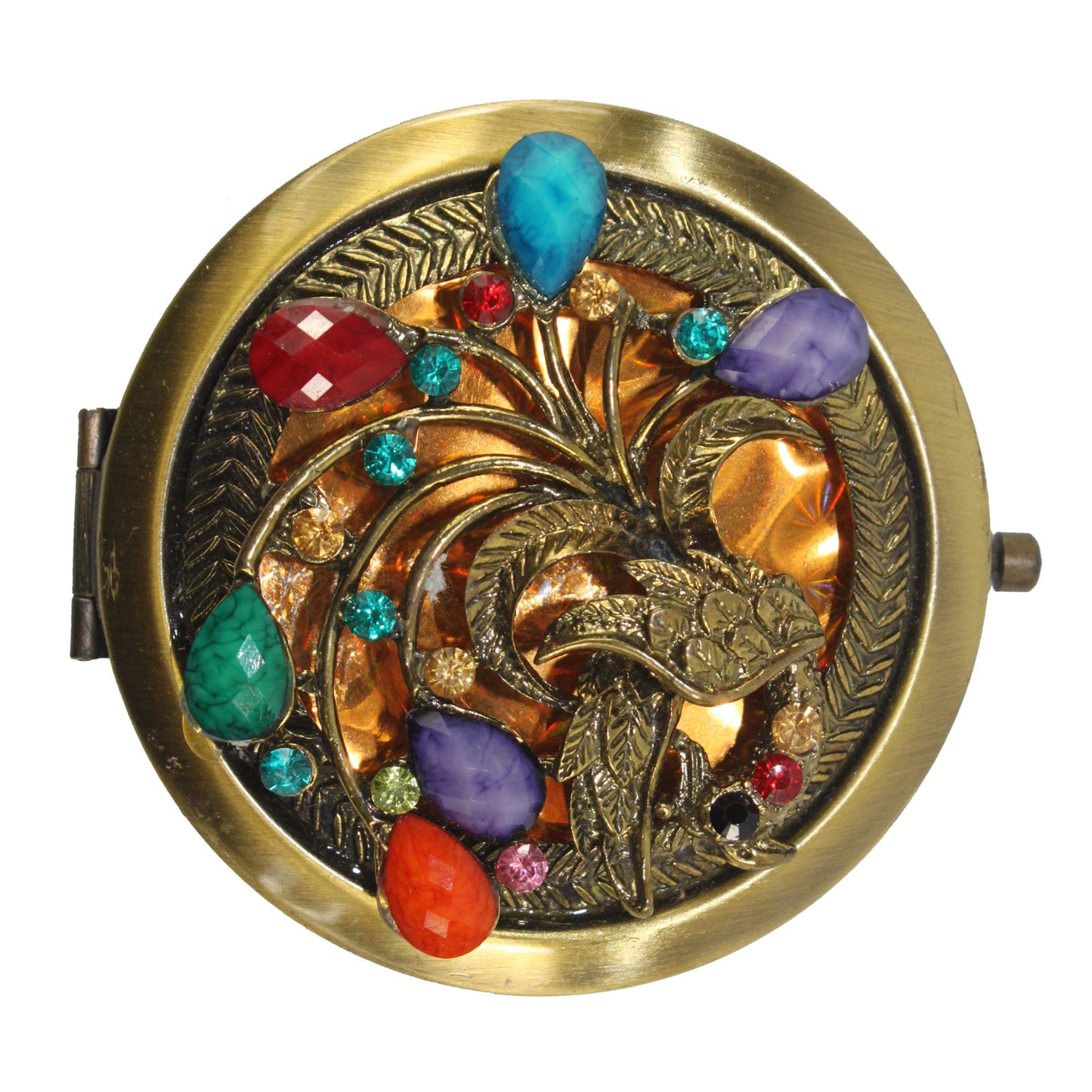4191 - Peacock Compact Mirror Case - |Above Case 17|