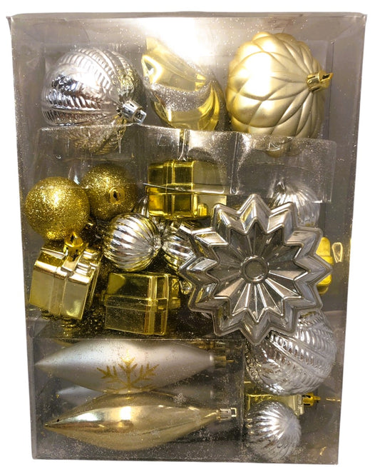 4207 - 43 Ct Gold Silver Christmas Holiday Ornament |Pod 1-73|