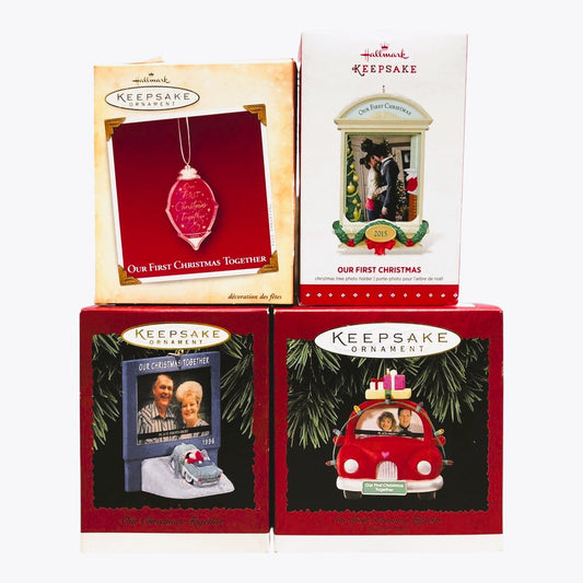 42358 - Set of 4 Hallmark Keepsake Our First Christmas Together Ornaments for Couples (Like New) |