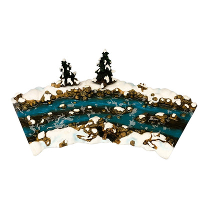 42361 - Dept56 Mill Creek Curved Section Holiday Village Accessory With Graceful Curves And Intricate Details For Seasonal Displays |CC|