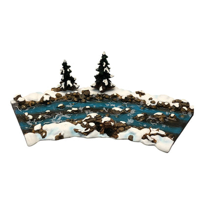 42361 - Dept56 Mill Creek Curved Section Holiday Village Accessory With Graceful Curves And Intricate Details For Seasonal Displays |CC|