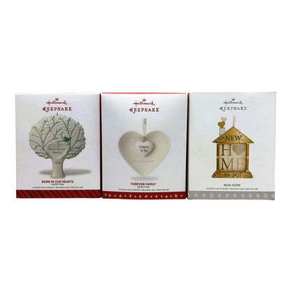 42403 - Set of 3 Hallmark Keepsake Forever Family Ornaments (Adoption) |GKO|