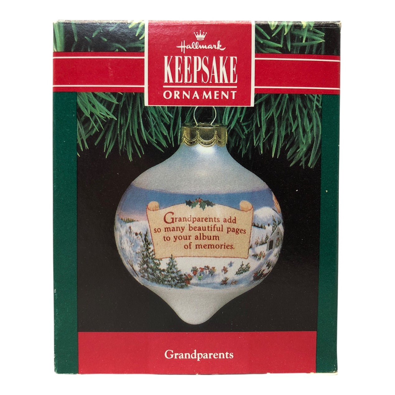 42406 - Set of 3 Hallmark Grandparents Glass Ball Christmas Ornament for Holiday Decor and Seasons |Pod 1-70|