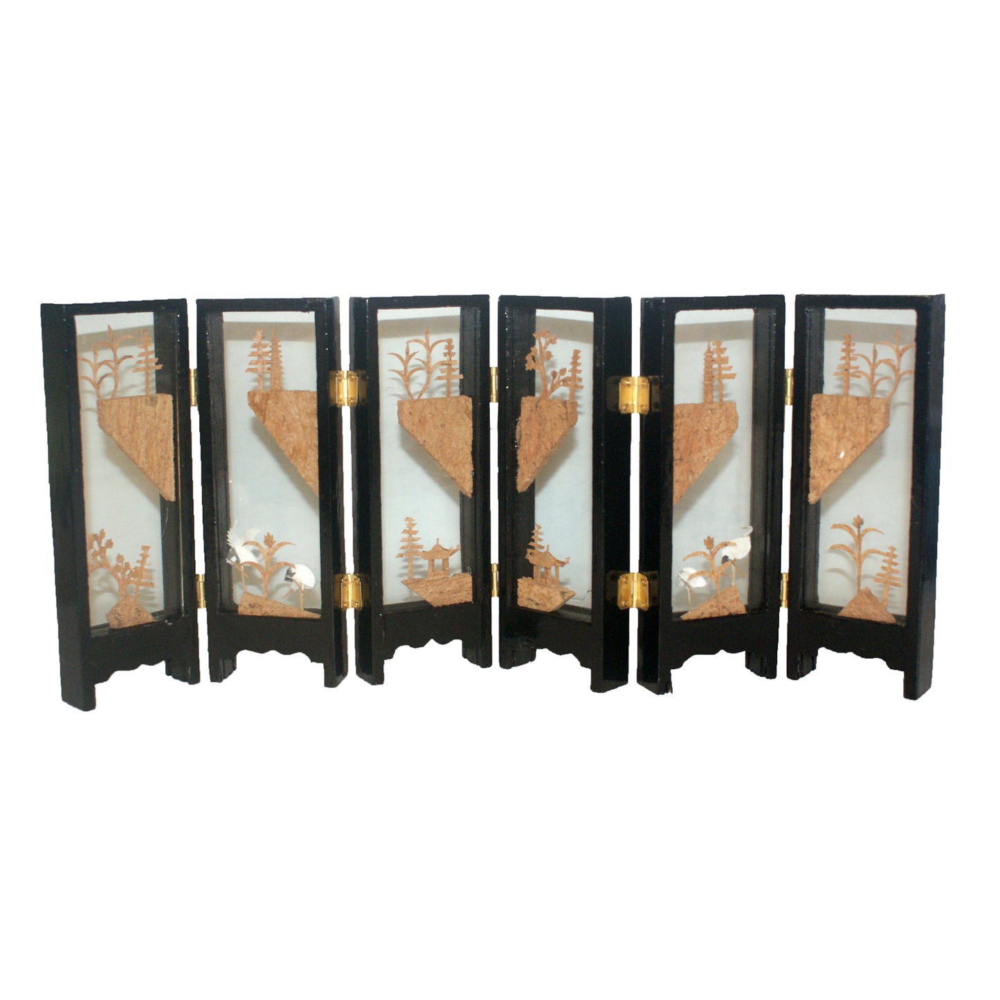 4249 - 8.5" Six-Panel Asian Screen - 4 Crane - |17-18|