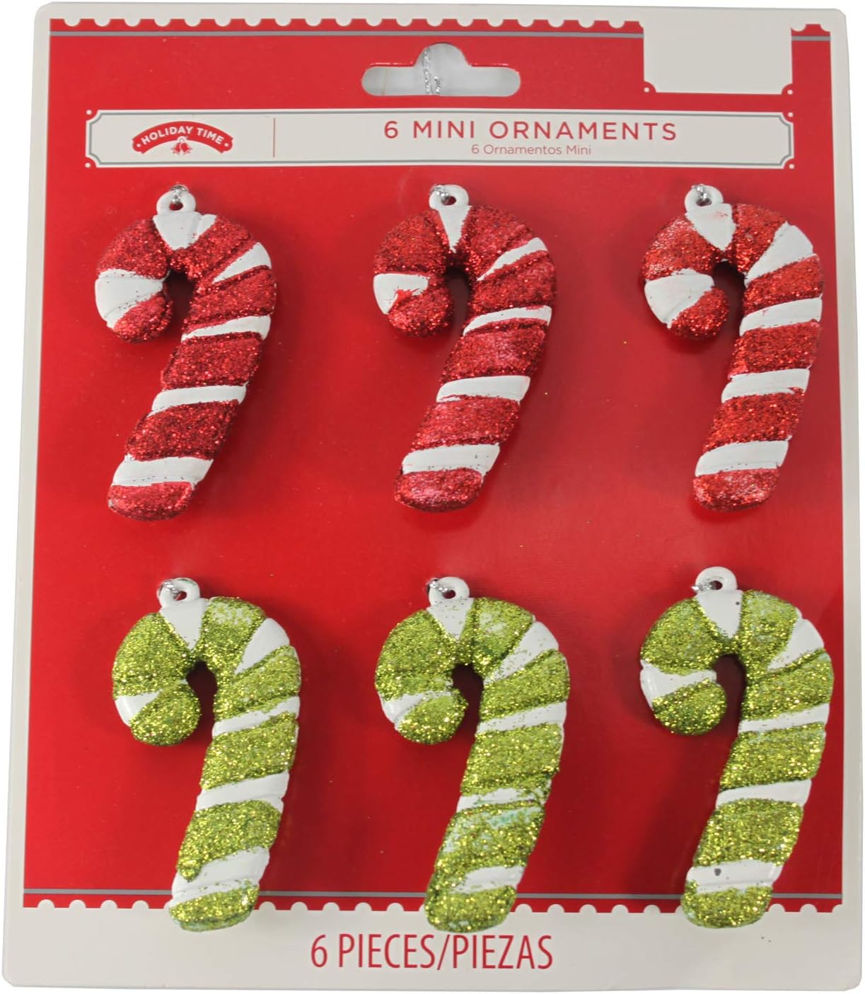 4250 - 6 pc Candy Cane Ornament Set - [Pod 2-62]