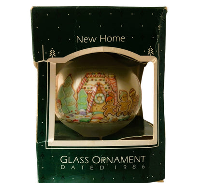 42533 - Hallmark 2 PC ORNAMENT SET GRANDMOTHER 1988 NEW HOME 1986