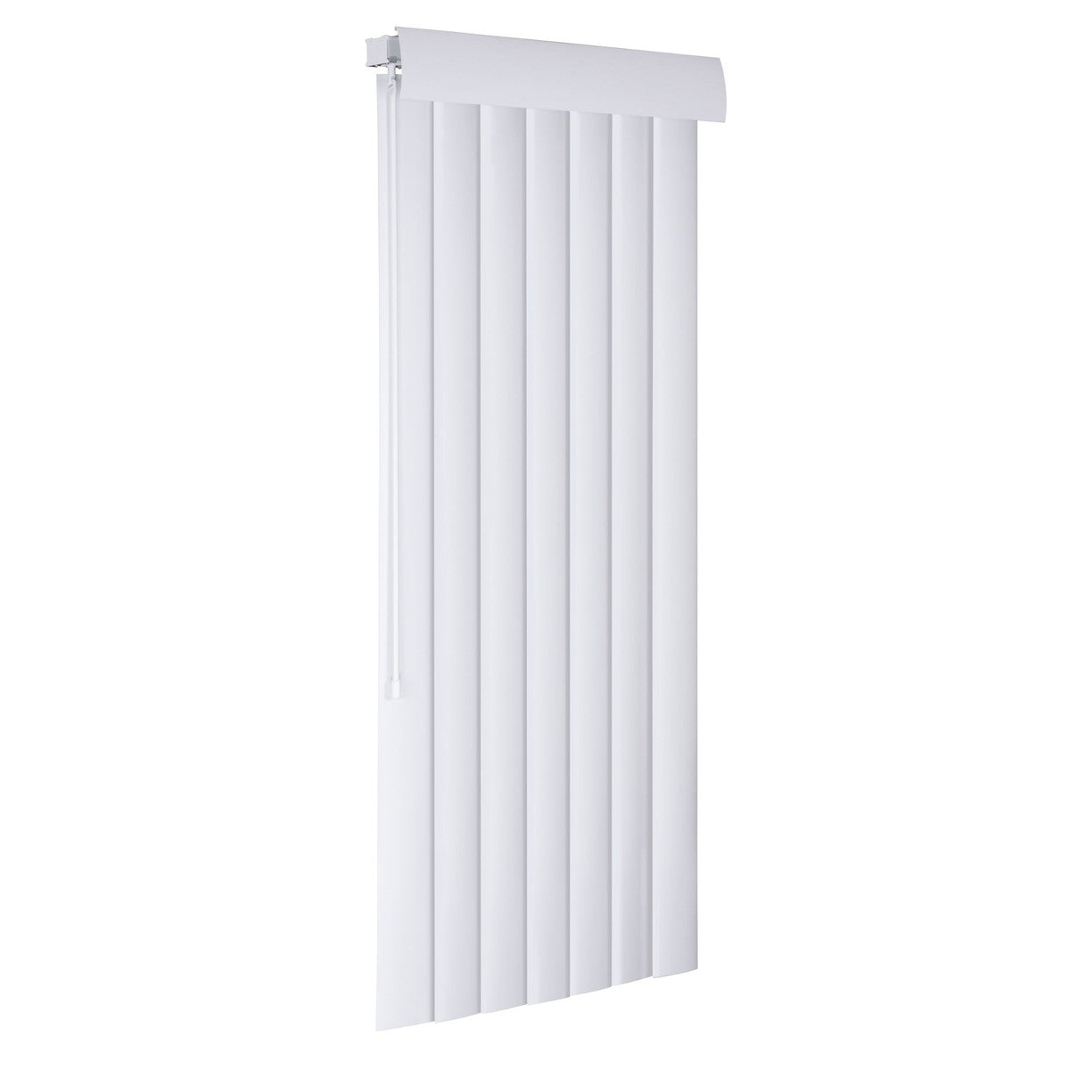 42578 - 110" x 84"  3.5" Vertical Blind White Steel