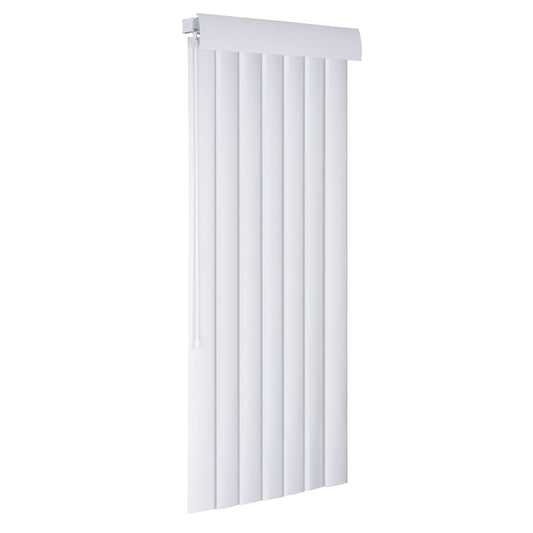 42578 - 110" x 84"  3.5" Vertical Blind White Steel