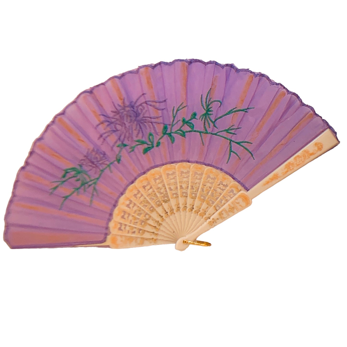 42617 - Set of 2 - 9" Spanish Purple Embroidered Fans - 10-10/ W-21 : AG COOL BEANS