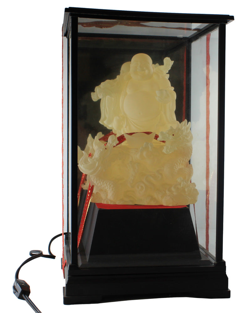 4263 - 15" Buddha Lamp In Glass Case - |WB-8|