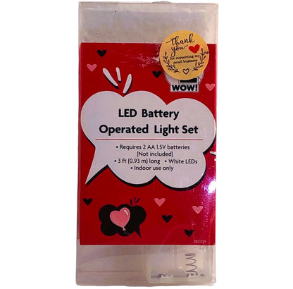 42690 - LED Battery-Operated Pink Diamond-Shape Light Set for Mantels, Shelves, Desks and Tables |G-43|