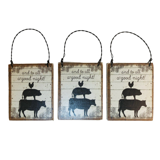42786 - Three "And To All A Good Night" Ornament 4" |1-35||Pod 2-69|