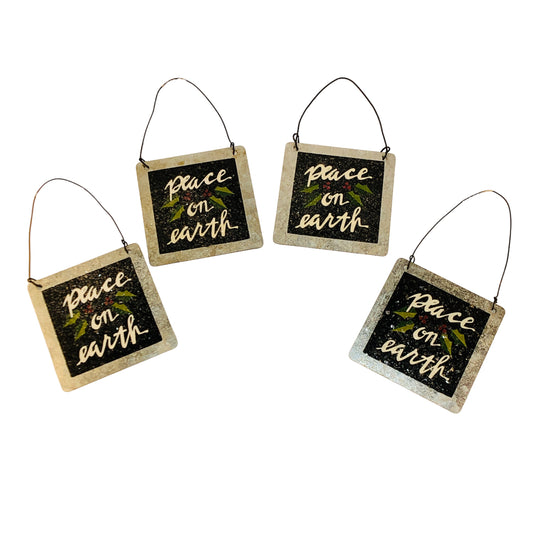 42787 - 4 Pc Peace on Earth Ornament 4" |Pod 2-69|