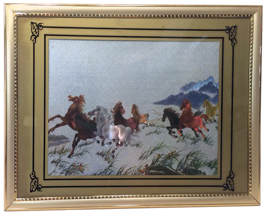4287 - Framed Horses 14 x 11" - |R-22 Garage|