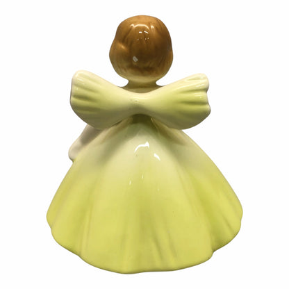 42916 - Josef Originals Birthday Girls Age 5 Yellow Decorative Figurine |2-24|