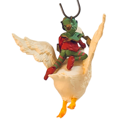 42985 - Hallmark Fantasy Elf Riding Goose Ornament - |Pod 1-11|