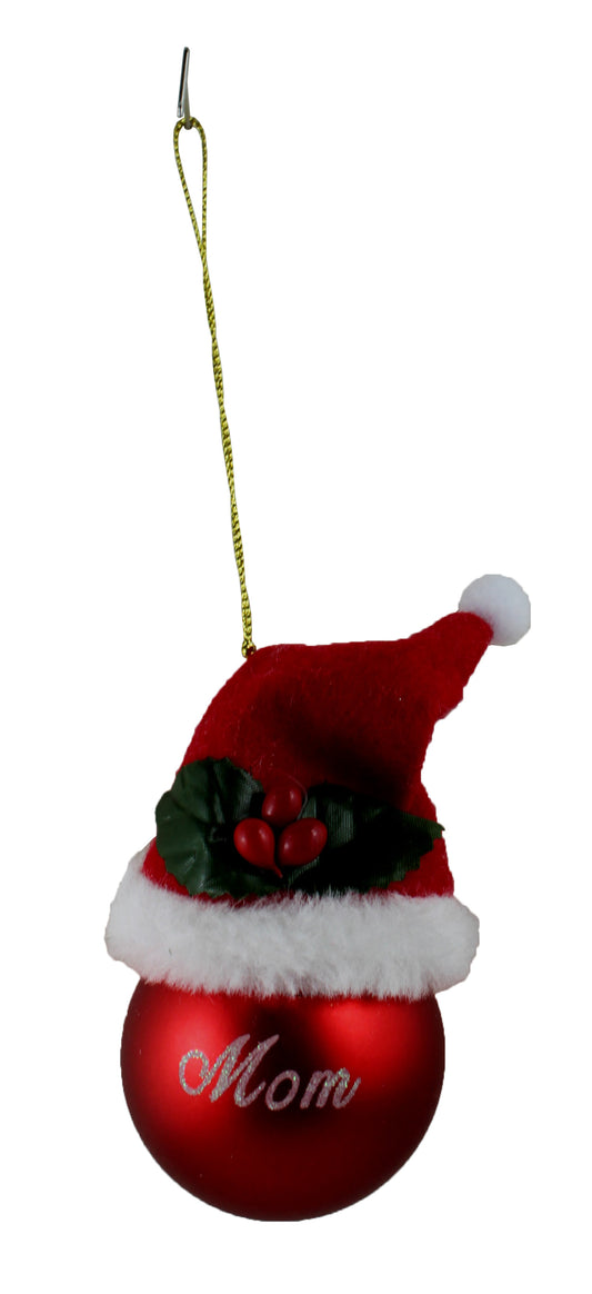 4306 - Mom Red Bulb Christmas Ornament |Pod 2-62|