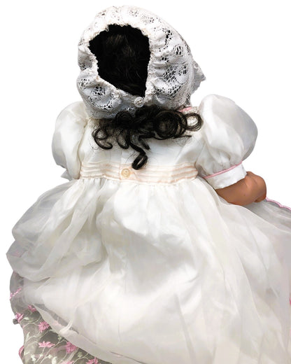 43401-Marie from Marie Osmond Porcelain Baby Doll in White Dress with Flowers- X-98 :CS -COOL BEANS