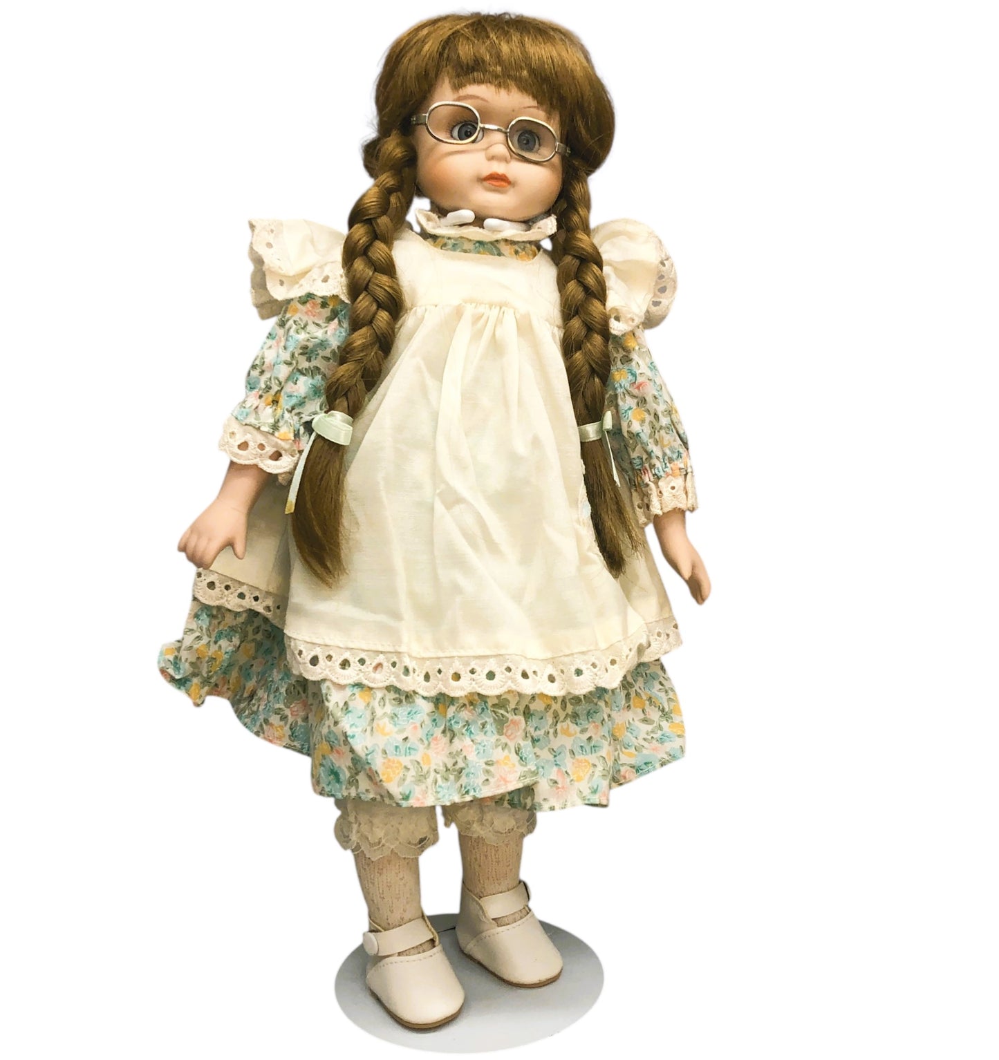 43402-Pretty in Braids Porcelain doll with stand-X-76 : CS COOL BEANS