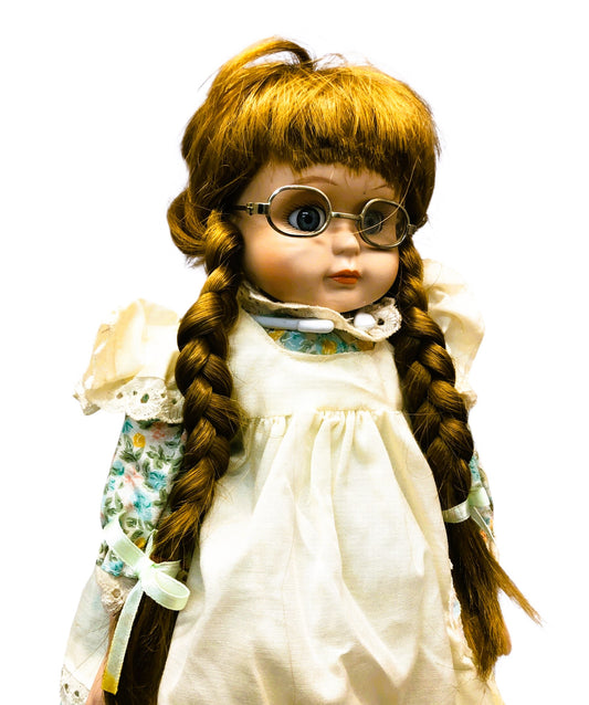 43402-Pretty in Braids Porcelain doll with stand-X-76 : CS COOL BEANS