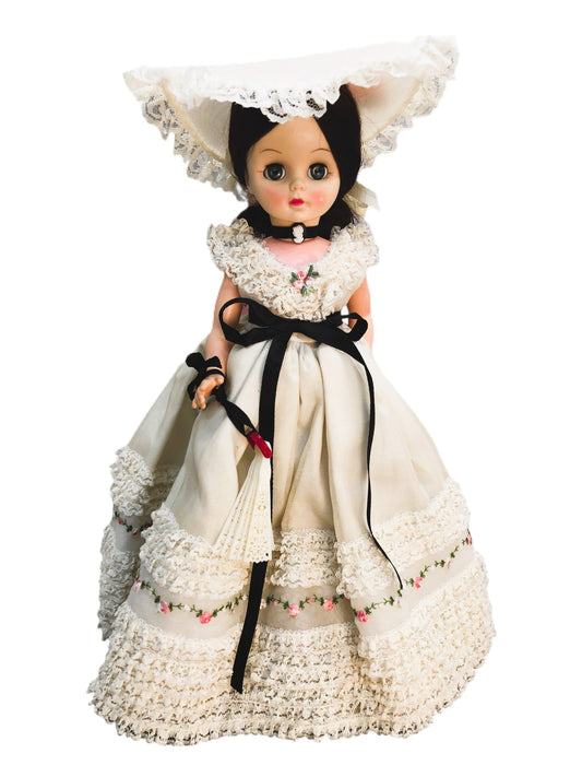 43409-Kais, Inc Carissa Porcelain Doll, With Hat And Fan-X-77 : CS COOL BEANS