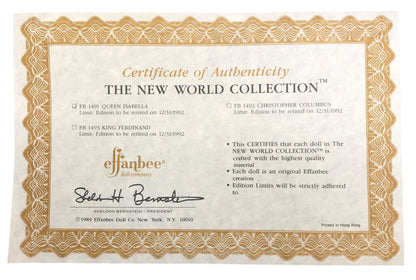 43455-Vintage Queen Isabella Effanbee New World Collection |X-86|