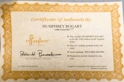 43456-Effanbee 1988 Legend Humphrey Bogart |X-78|