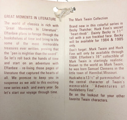 43464 - Vintage Effanbee Mark Twain Becky Thatcher Doll |X-91|