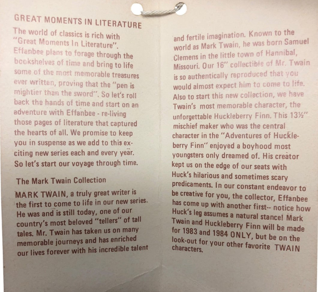 43465 - Vintage Huck Finn Effanbee Collector Doll For Kids Toys |X-91|