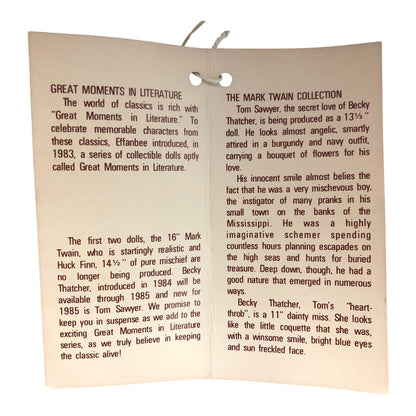 43466 - Tom Sawyer Effanbee Literature Doll |Scrolls|