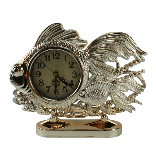 4382 - 12" Gold Fish Clock |14-36|