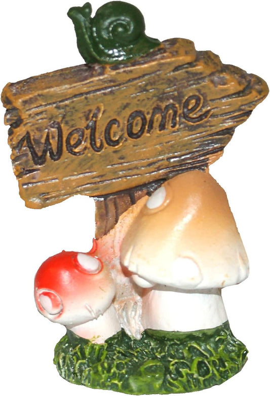 4385 - 2" Welcome Sign - Two Mushrooms  |14-22|