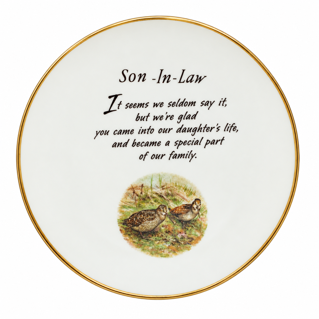 11100 - 8" Son In Law Plate With Game Birds |TBD|