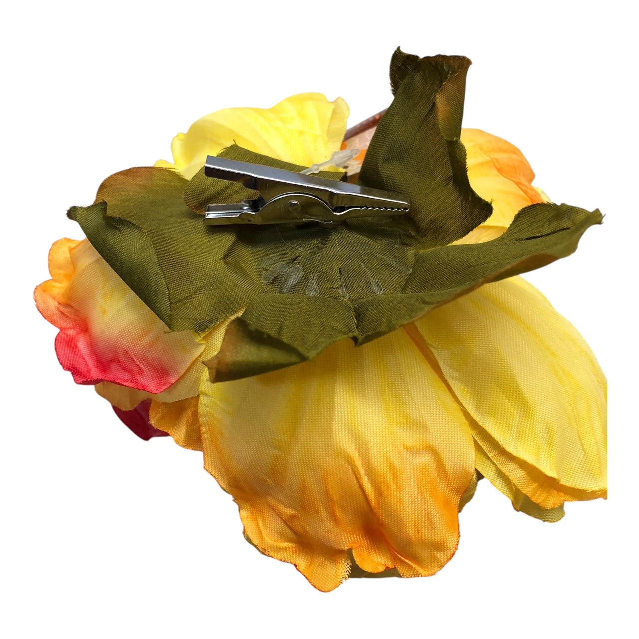 4400 - Orange Yellow Artificial Flower Clip Set of 3
