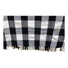 4414 - Black & White Buffalo Check Throw 50" X 60" - |H-35|
