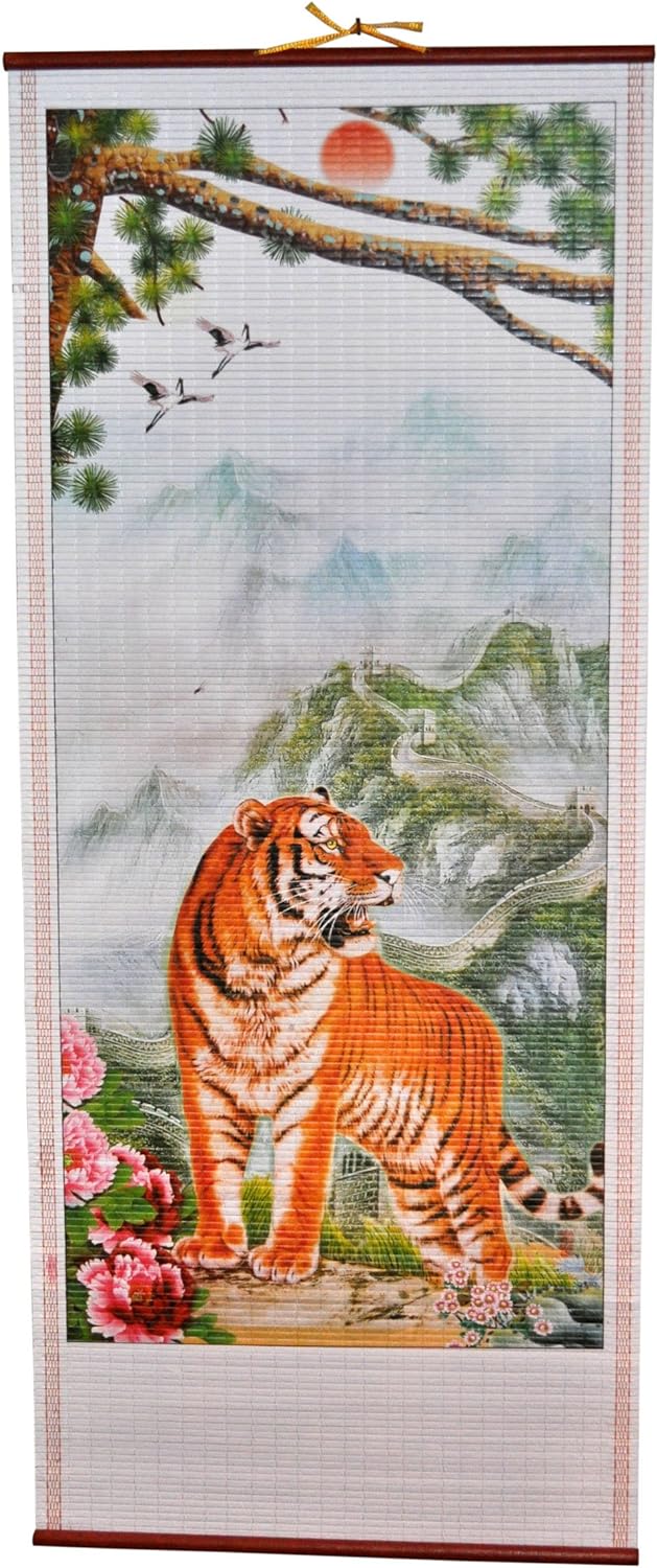 4426 - 12x30" Rattan Scroll Tiger Bird |W-41| | STORE |