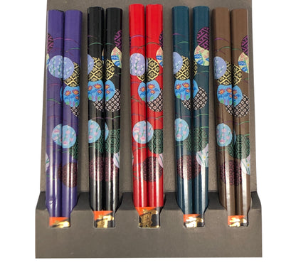 4620 - Set of 5 Colored Chopsticks |22-9| |22-11| |16-24|