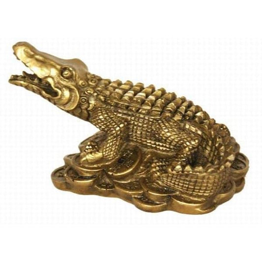 462 - 4" Gold Alligator - On Coins - |Z-54|