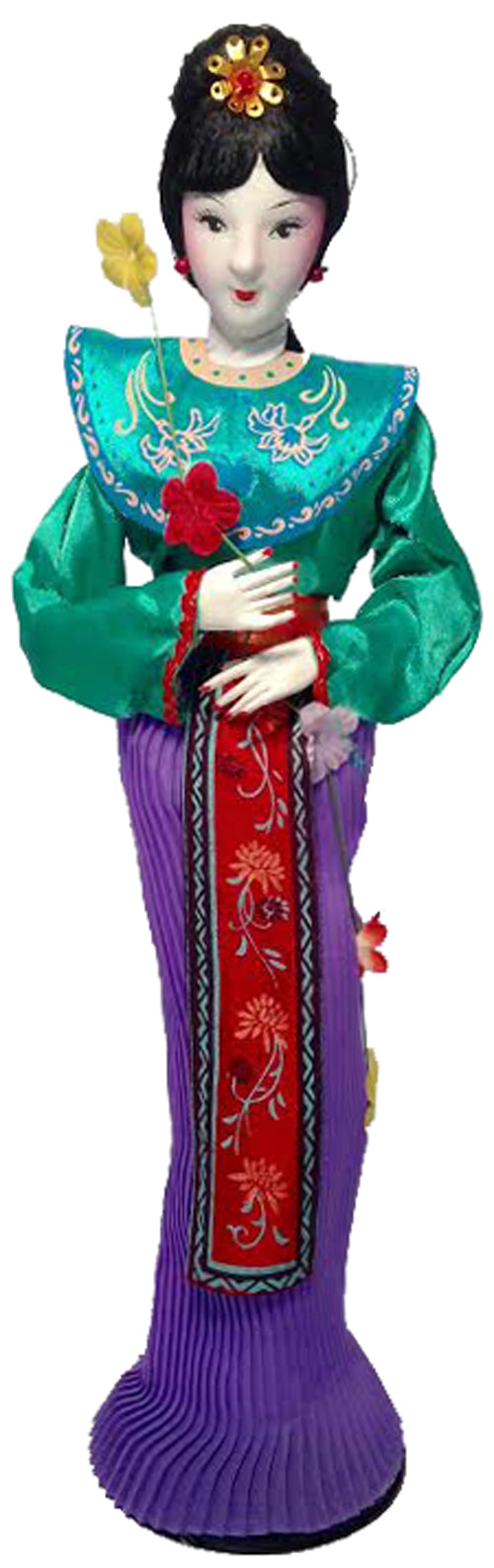 4674 - 16" Green & Purple Woman Doll - |X-58|
