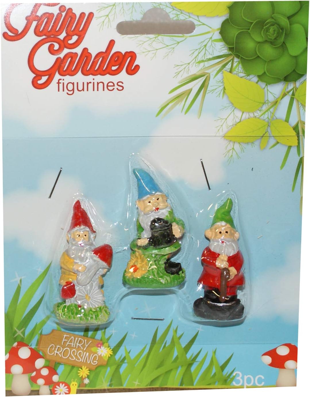 472 - Set of Three 2" Yellow, Green & Red Gnomes - |X-37|