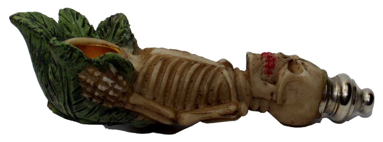 4782 - Skeleton Cannabis Leaf Pipe |22-12| |17-20|