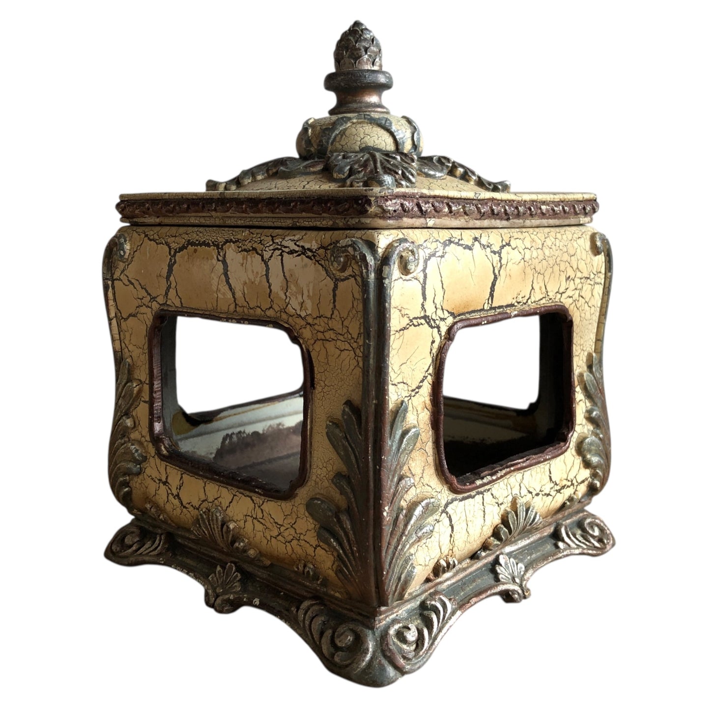 4807 - 4.5" Square Fancy Box w/Lid - |19-19|